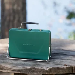 HomeLine Buddy kullgrill i koffertformat, grønn
