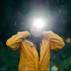 HomeLine oppladbar hodelykt med sidelys og sensor, 200 lumen