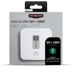 Housegard GA102 gassvarsler, 12V/230V