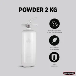 Housegard 2 kg pulverslukker, hvit