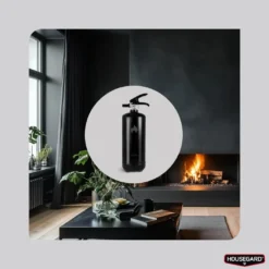 Housegard 2 kg pulverslukker, svart