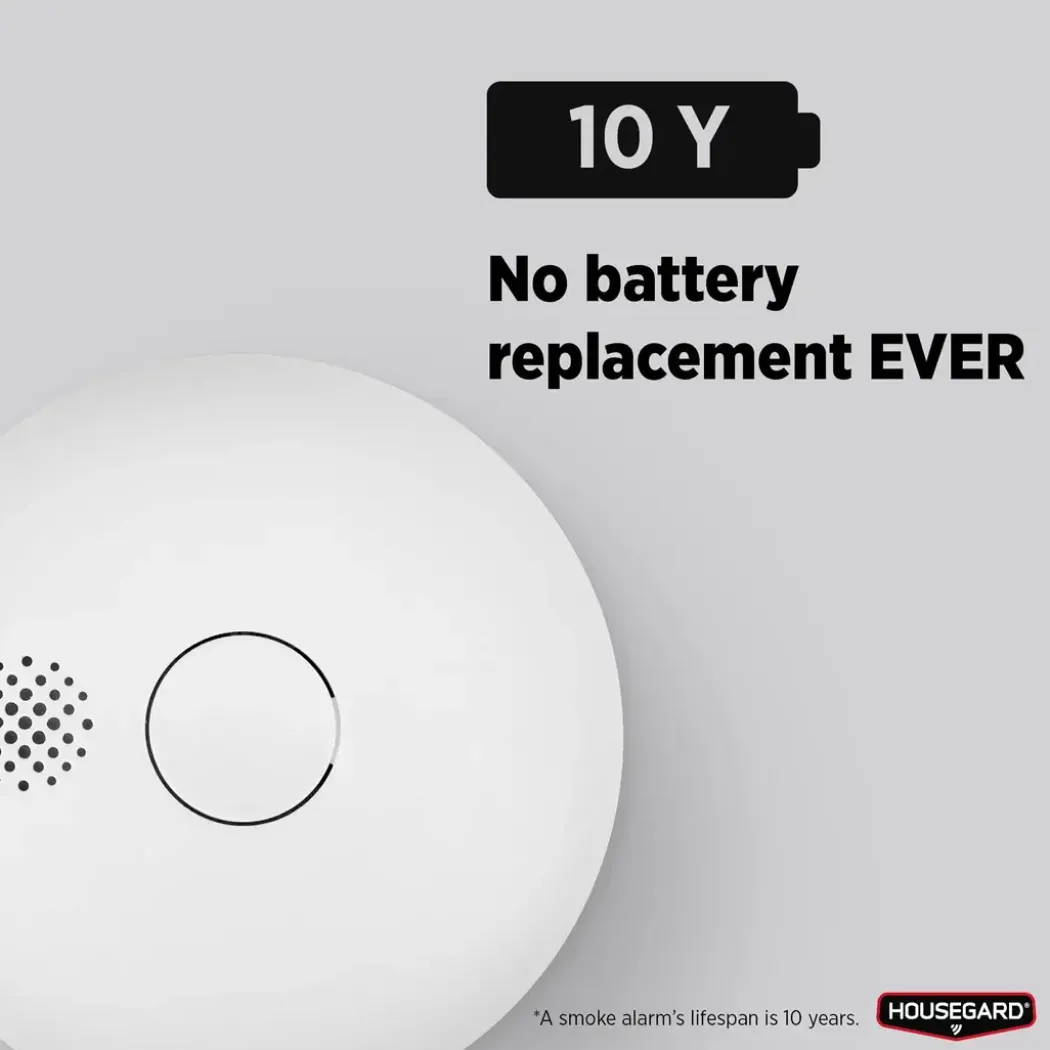 Housegard Luma seriekoblet røykvarsler 2-pk, hvit