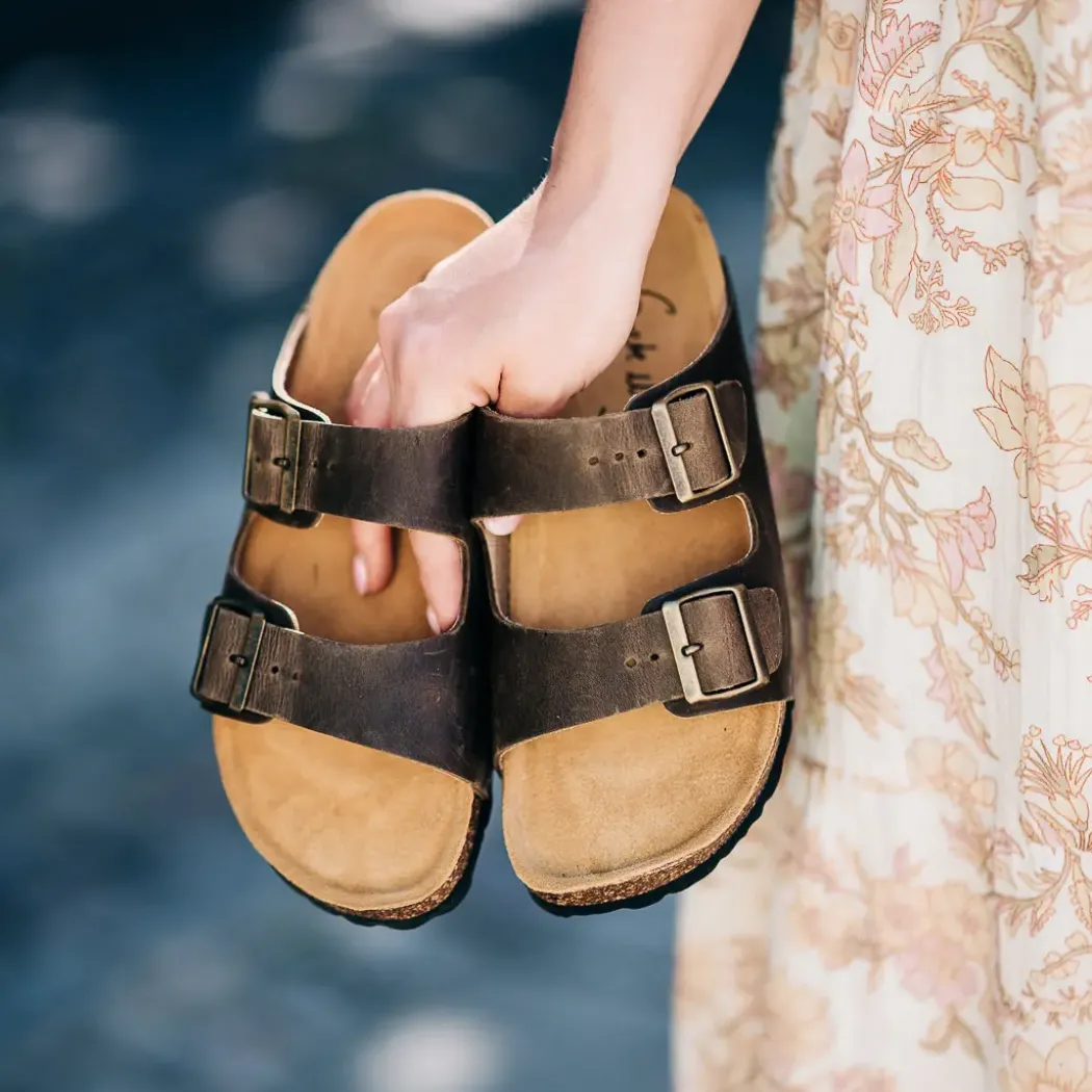 Klassisk Grete Waitz sandal med unike dempeegenskaper, brun