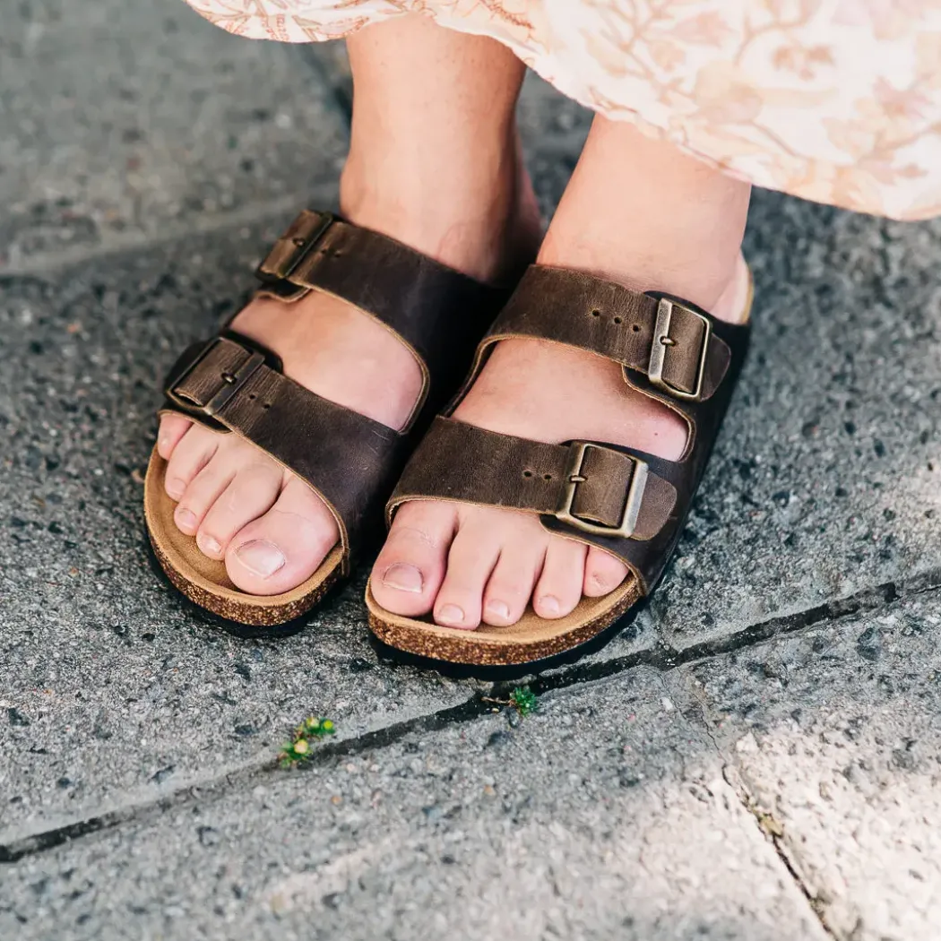 Klassisk Grete Waitz sandal med unike dempeegenskaper, brun