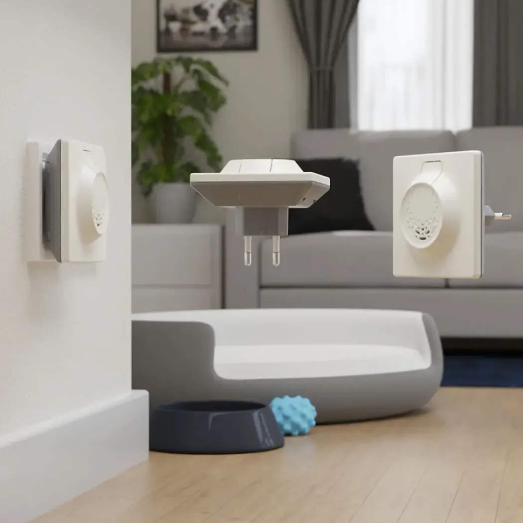 Miteless Home kjemikaliefri middbeskyttelse med ultralyd, grå