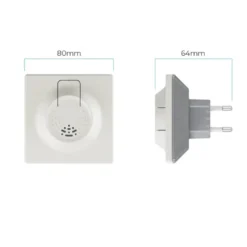 Miteless Home kjemikaliefri middbeskyttelse med ultralyd, grå