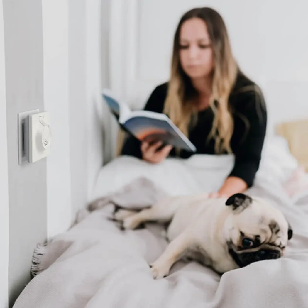 Miteless Home kjemikaliefri middbeskyttelse med ultralyd, beige