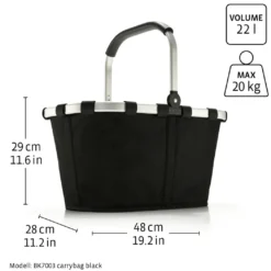Reisenthel Carrybag handlekurv 22L, Twist Sky Rose