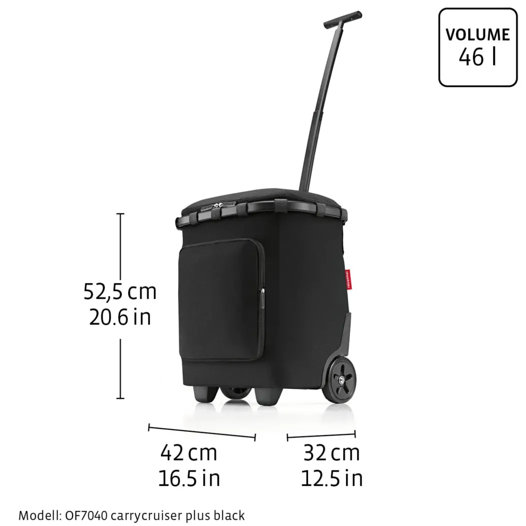 Reisenthel Carrycruiser Plus Trillebag 46L – Sort med fargede prikker