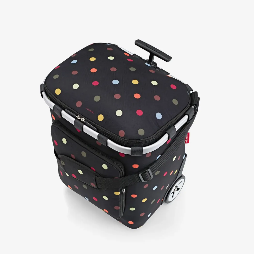 Reisenthel Carrycruiser Plus Trillebag 46L – Sort med fargede prikker