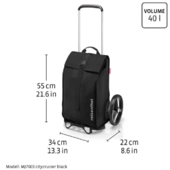 Reisenthel Citycruiser trillebag 40L med store hjul, rød