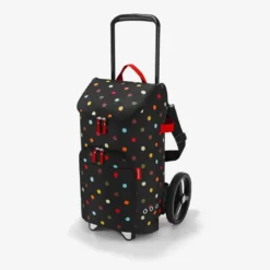 Reisenthel Citycruiser trillebag 45L, sort med fargerike prikker