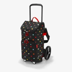 Reisenthel Citycruiser trillebag 45L, sort med fargerike prikker