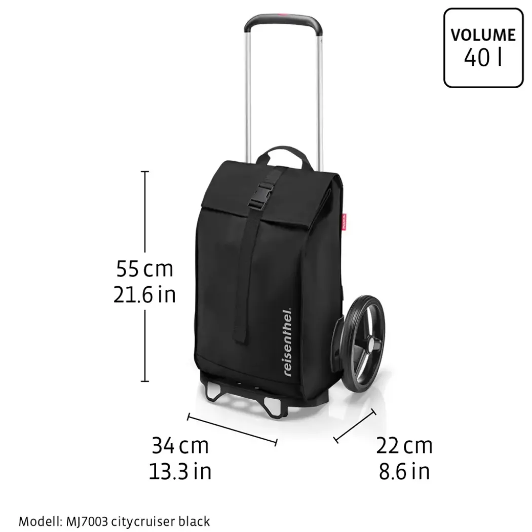 Reisenthel Citycruiser trillebag 40L – sorte prikker