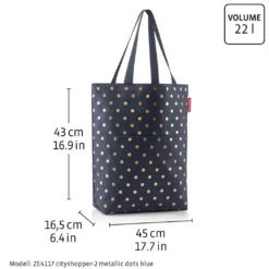 Reisenthel Gavesett veske Cityshopper Dots Blue