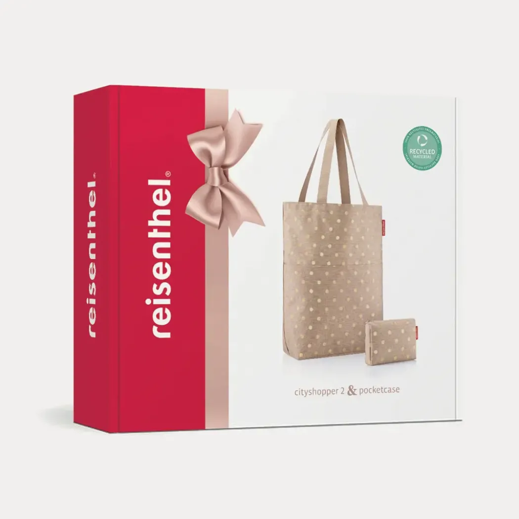 Reisenthel Gavesett veske Cityshopper Dots Coffee
