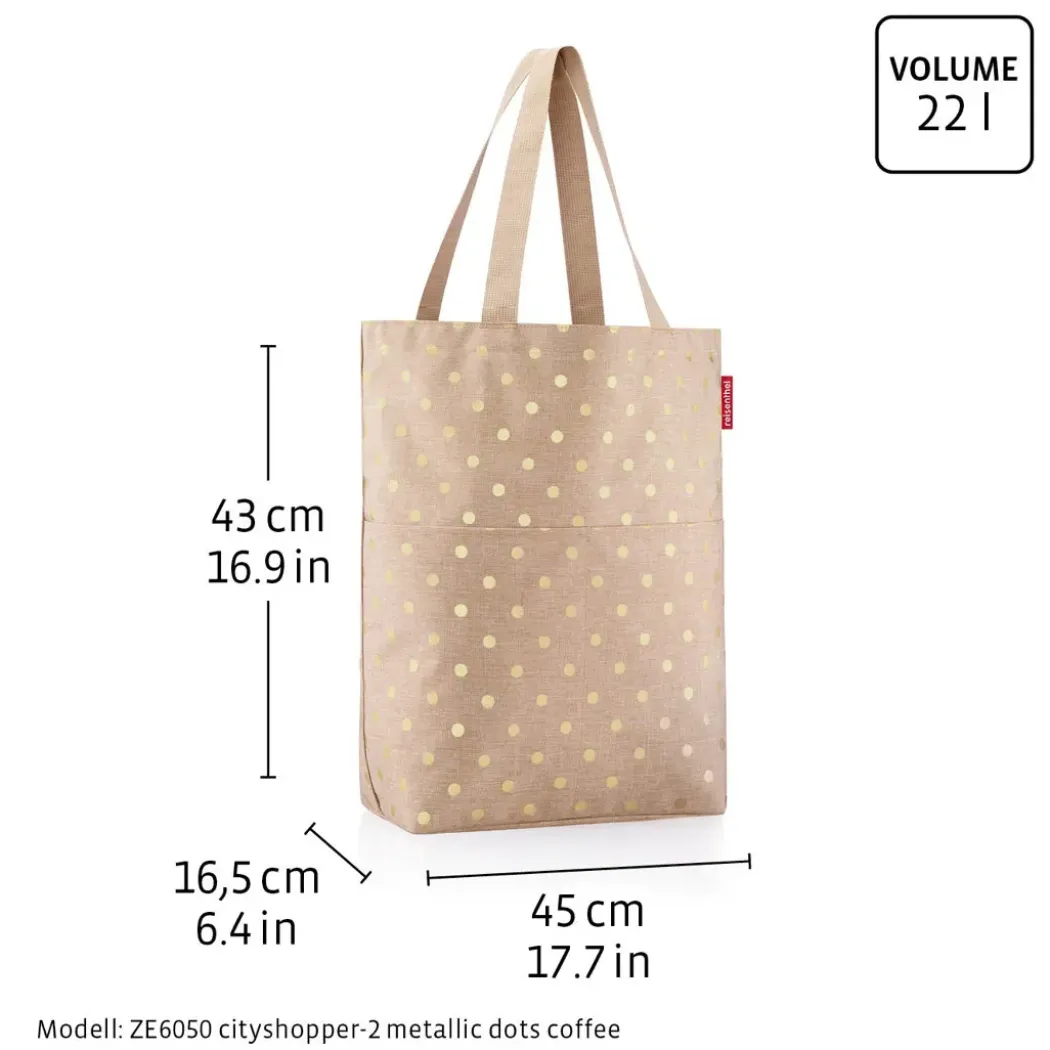 Reisenthel Gavesett veske Cityshopper Dots Coffee