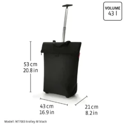 Reisenthel Trillebag 43L – Sort med fargede prikker