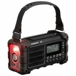 Sangean MMR-99 bærbar nødradio med sveiv, solcelle, DAB+, FM og Bluetooth, svart