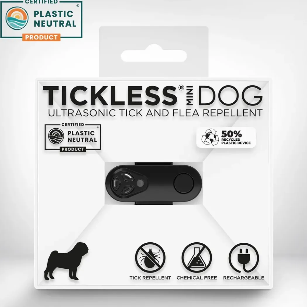 TICKLESS Kjemikaliefri flåttbeskyttelse for hund, svart