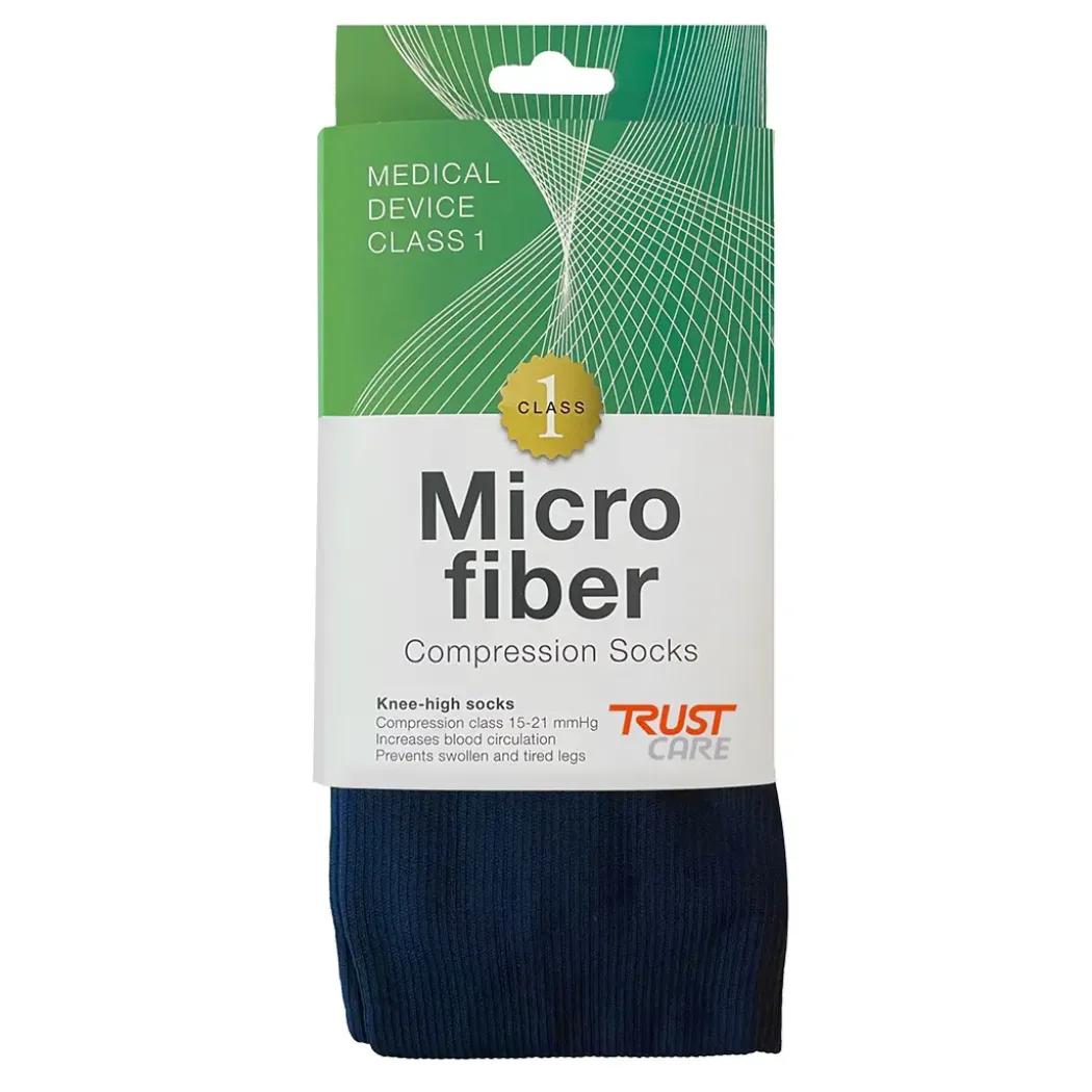 Trust Care Kompresjonsstrømper i mikrofiber, mørk blå