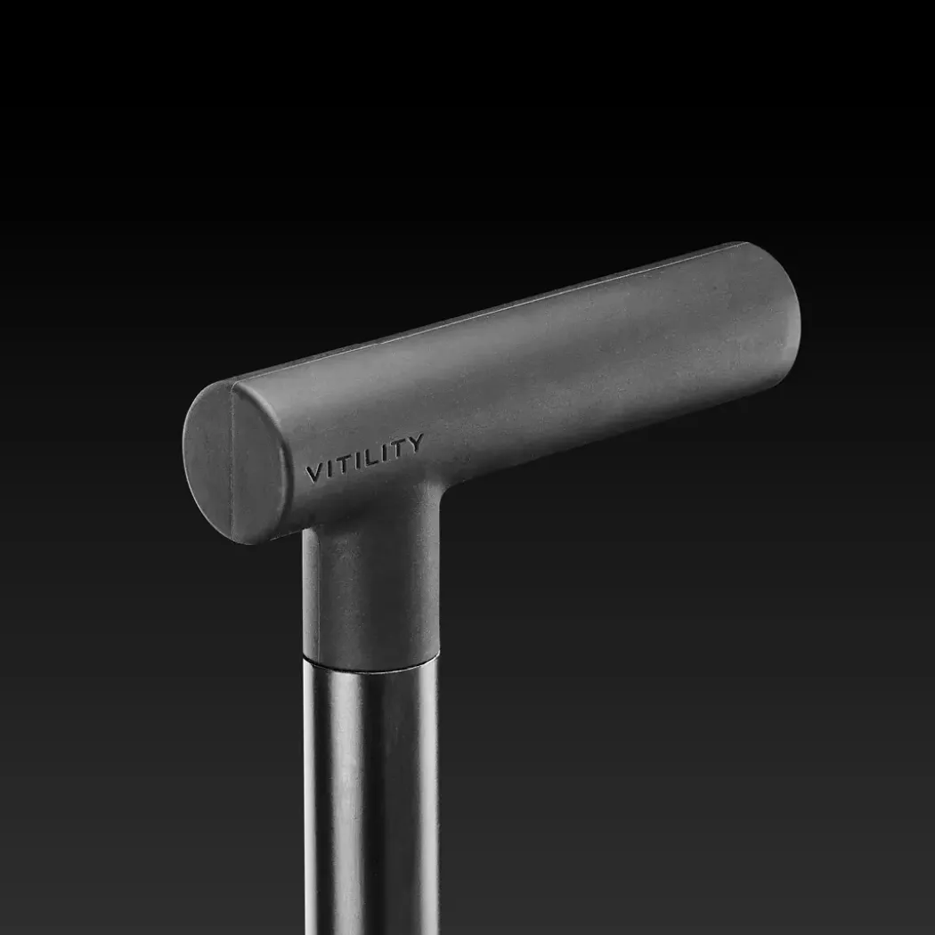 Vitility Fast Stokk med ergonomisk grep, sort